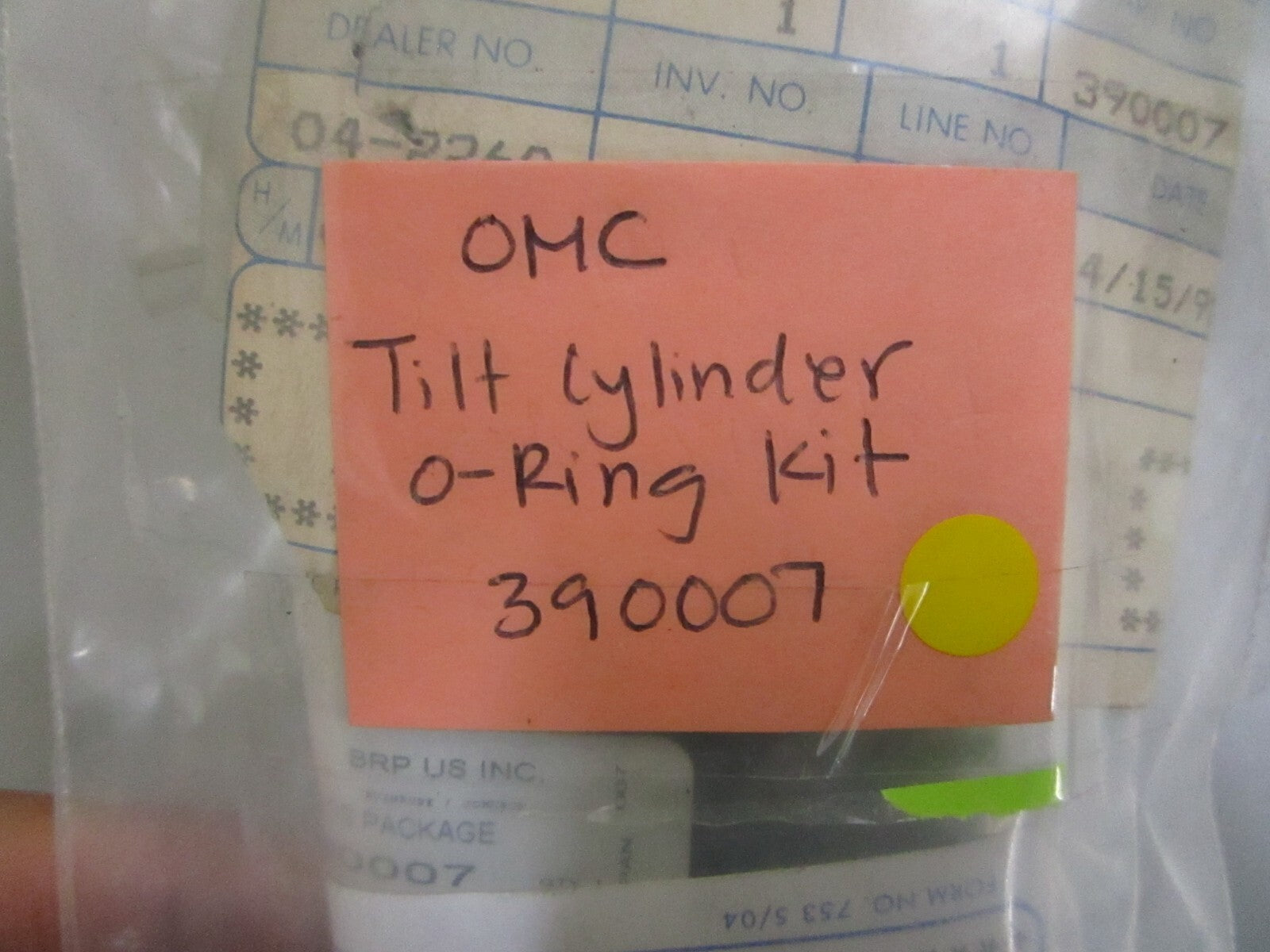 *NEW OEM* 0810 OMC Johnson Evinrude Tilt Cylinder O-Ring Kit 390007 0390007