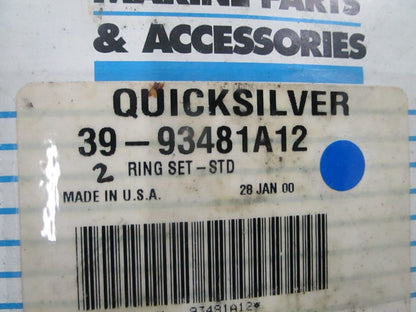 *NEW OEM* 0810 Mercury Quicksilver 2 Piston Ring Set 39-93481A12