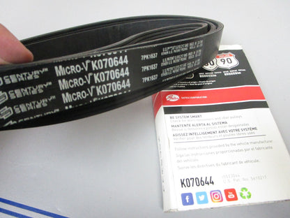 NEW K070644 Gates Micro-V 15/16" x 65" Serpentine Belt 0720