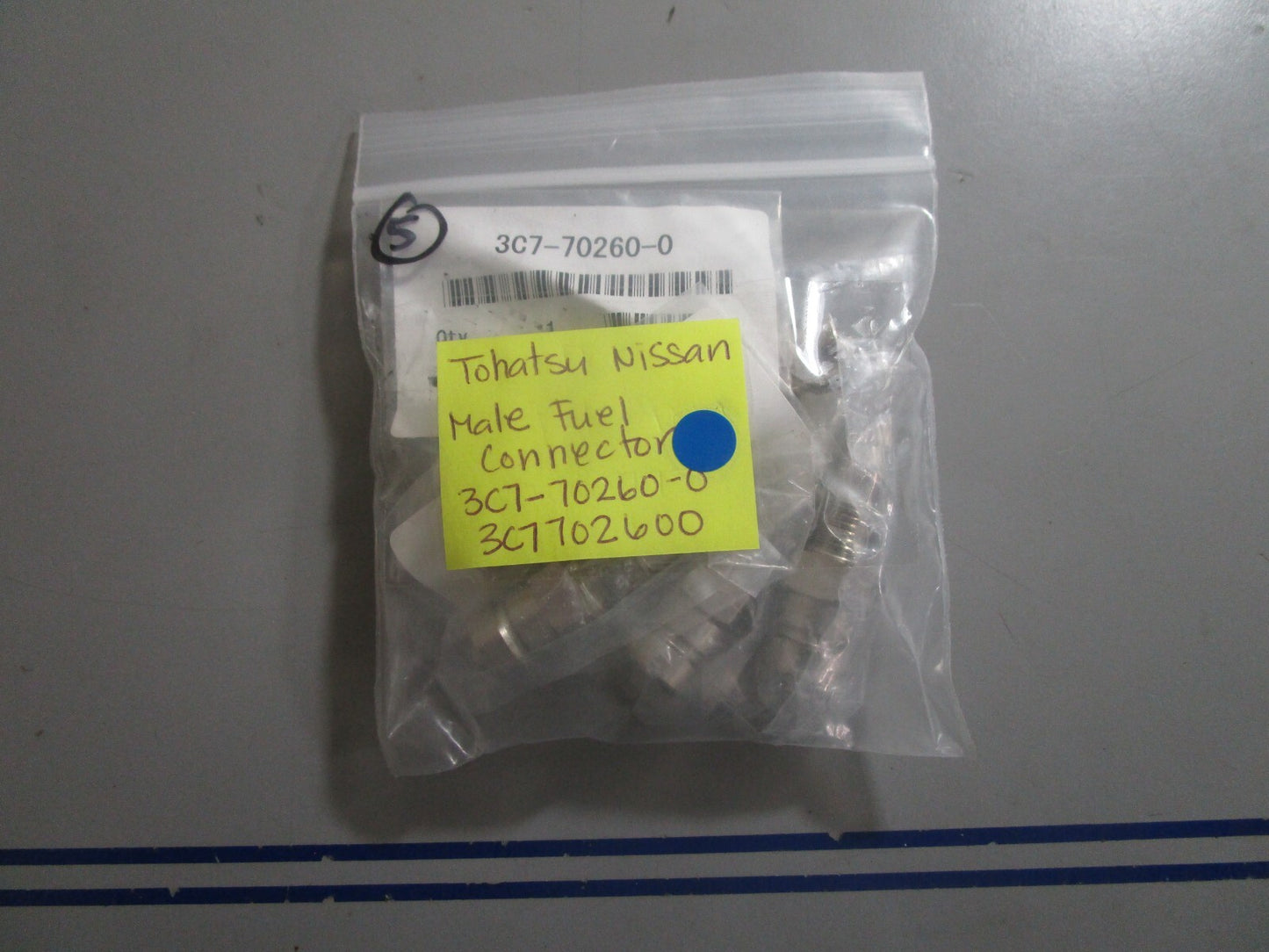 *NEW OEM* 0810 Tohatsu Nissan Male Fuel Connector 3C7-70260-0 3C7702600