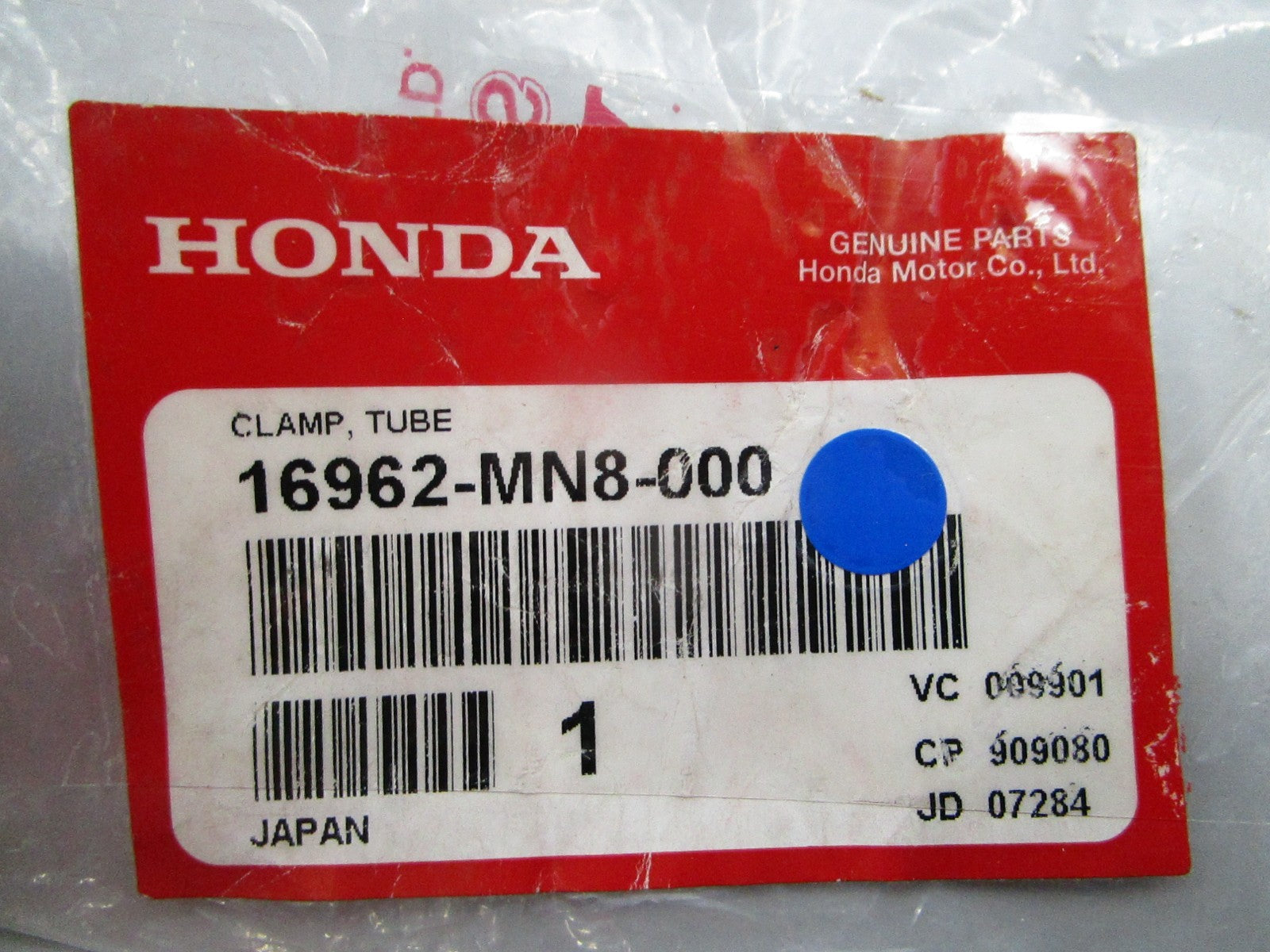NEW OEM 16962-MN8-000 Honda Tube Clamp 0810