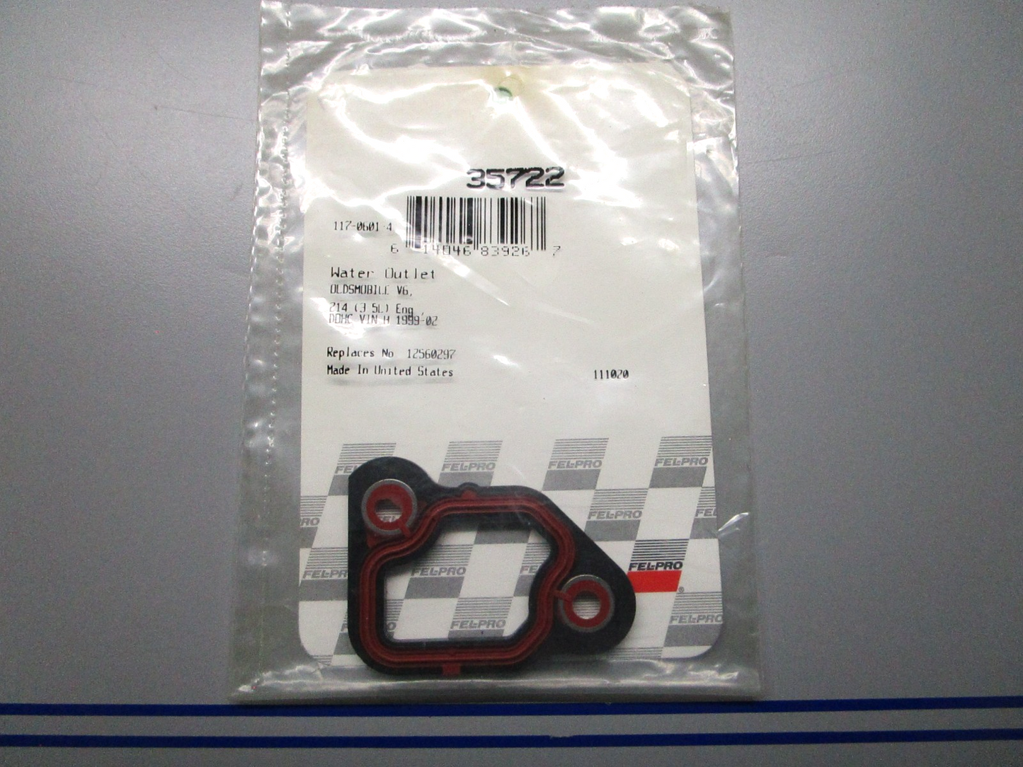 *NEW* 0810 Fel-Pro Coolant Outlet Gasket 35722 Replaces: 12560297