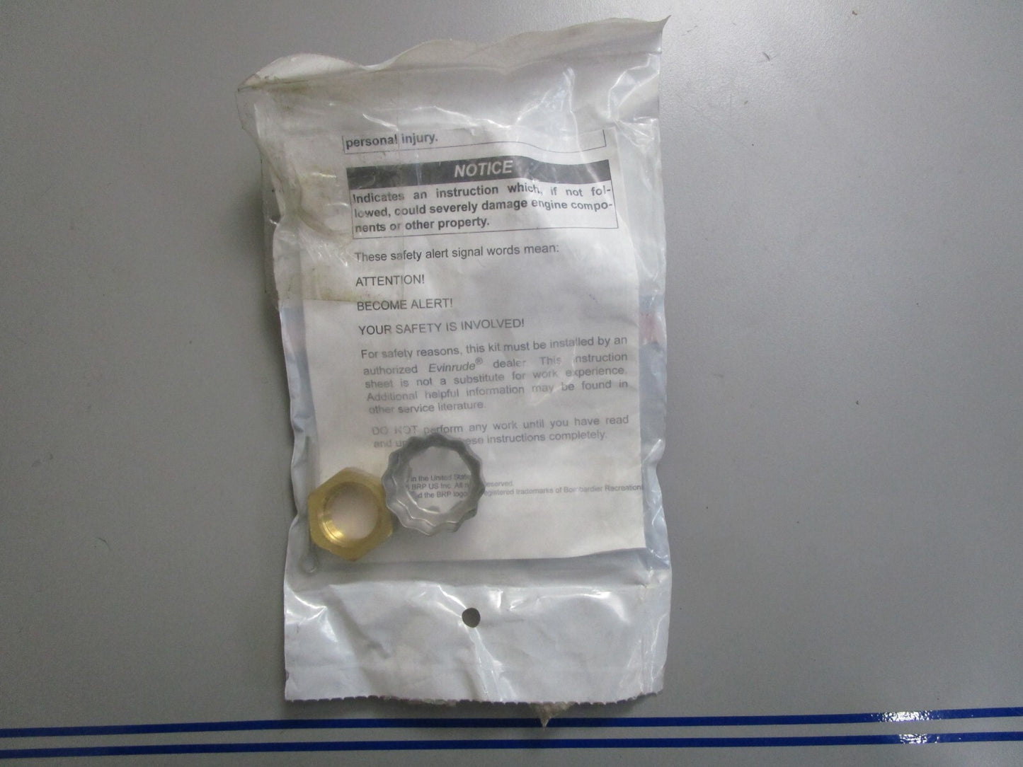 *NEW OEM* 0810 OMC Johnson Evinrude Propeller Nut & Keeper Assembly 5008966