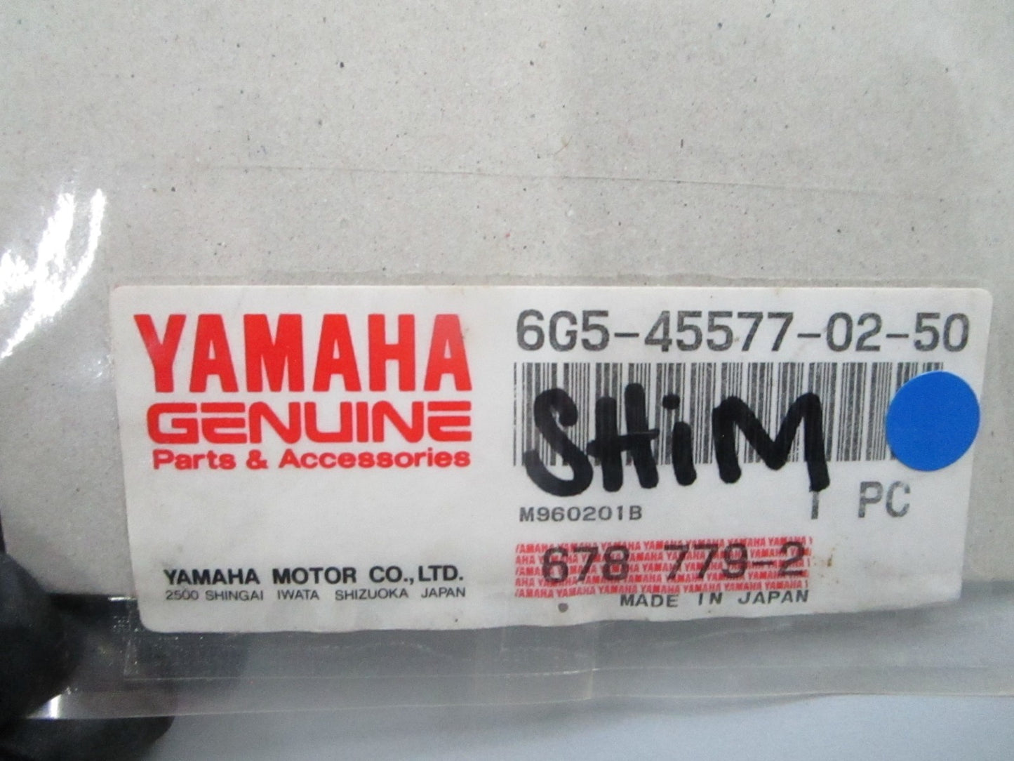 *NEW OEM* 0810 Yamaha Shim 6G5-45577-02-50