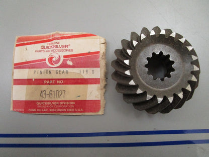 *NEW OEM* 0810 Mercury Quicksilver 20T Pinon Gear 43-61027