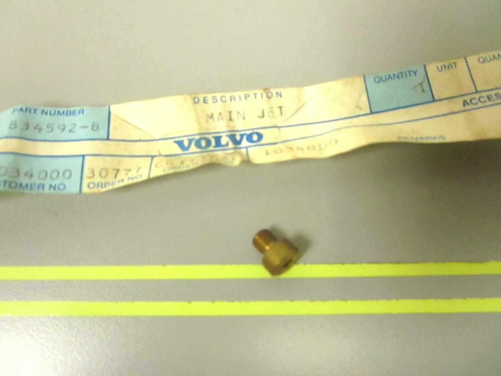 *NEW OEM* 0750 Volvo Penta MAIN JET 834592