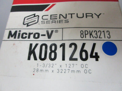 NEW K081264 Gates Micro-V 1-3/32" x  127" Serpentine Belt 0720