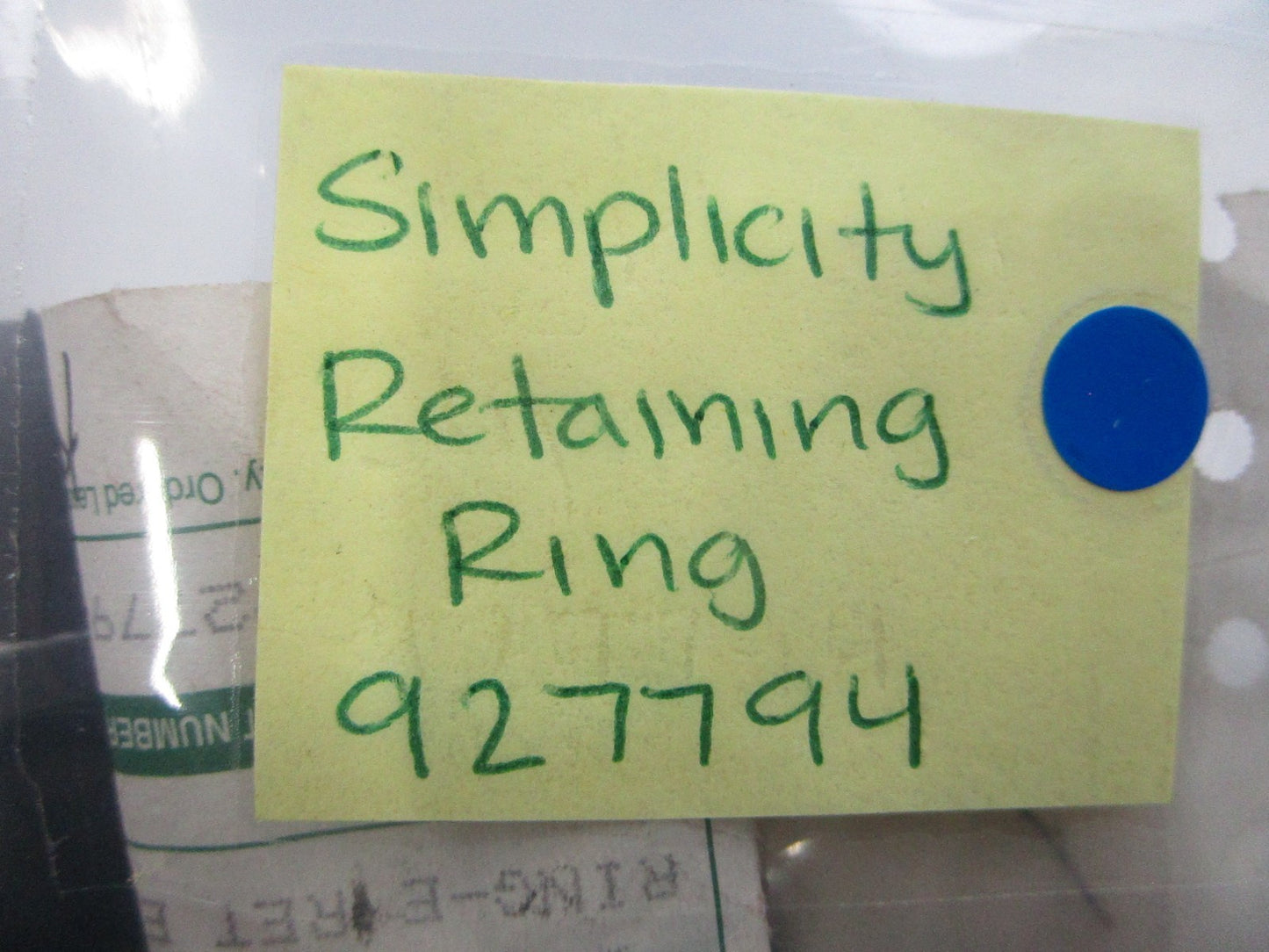 *NEW OEM* (LOT OF 3) 0810 Simplicity Retaining Ring 927794