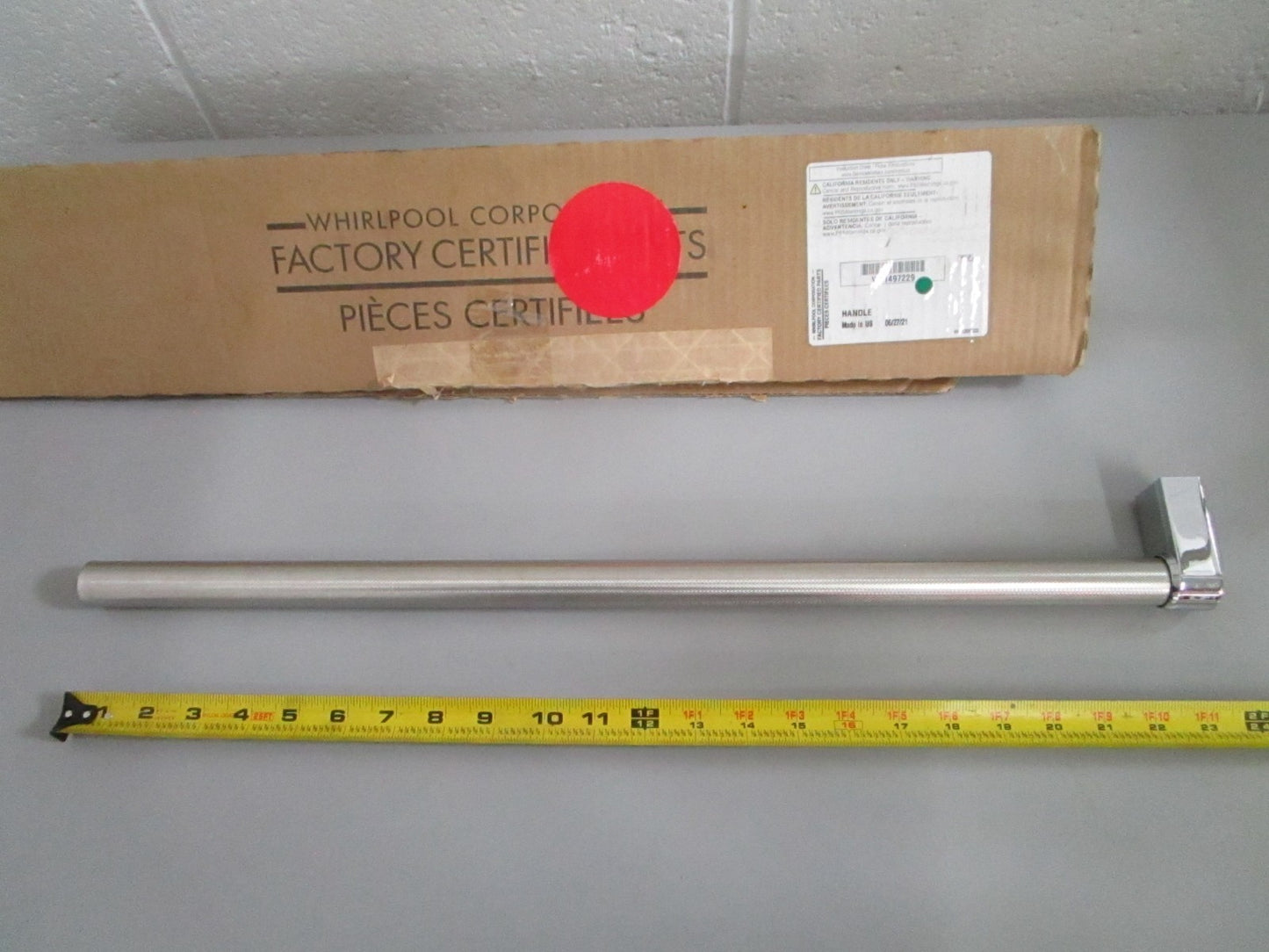Whirlpool NEW OEM KitchenAid Refrigerator Door Handle W11497229 NOS Part 0820