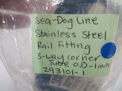 *NEW OEM* 0770 Sea Dog Line Stainless Steel Tail Fitting 3-Way Corner Tube 1 in