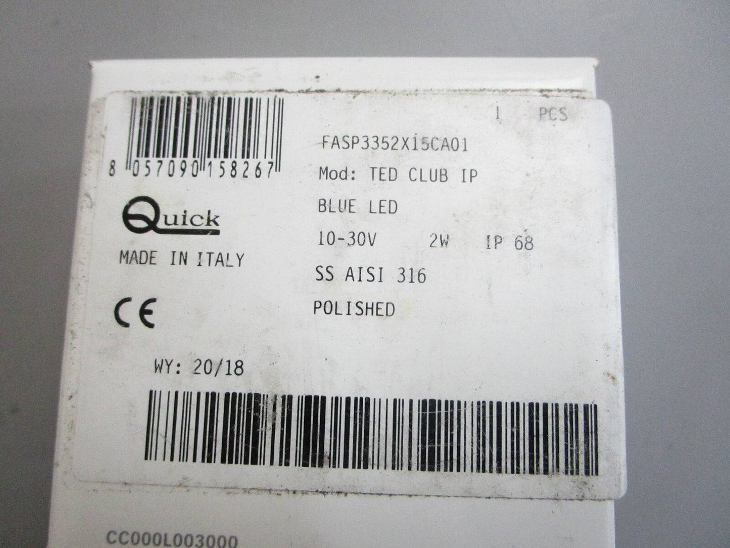 *NEW* 0820 Quick Blue LED Light FASP3352X15CA01