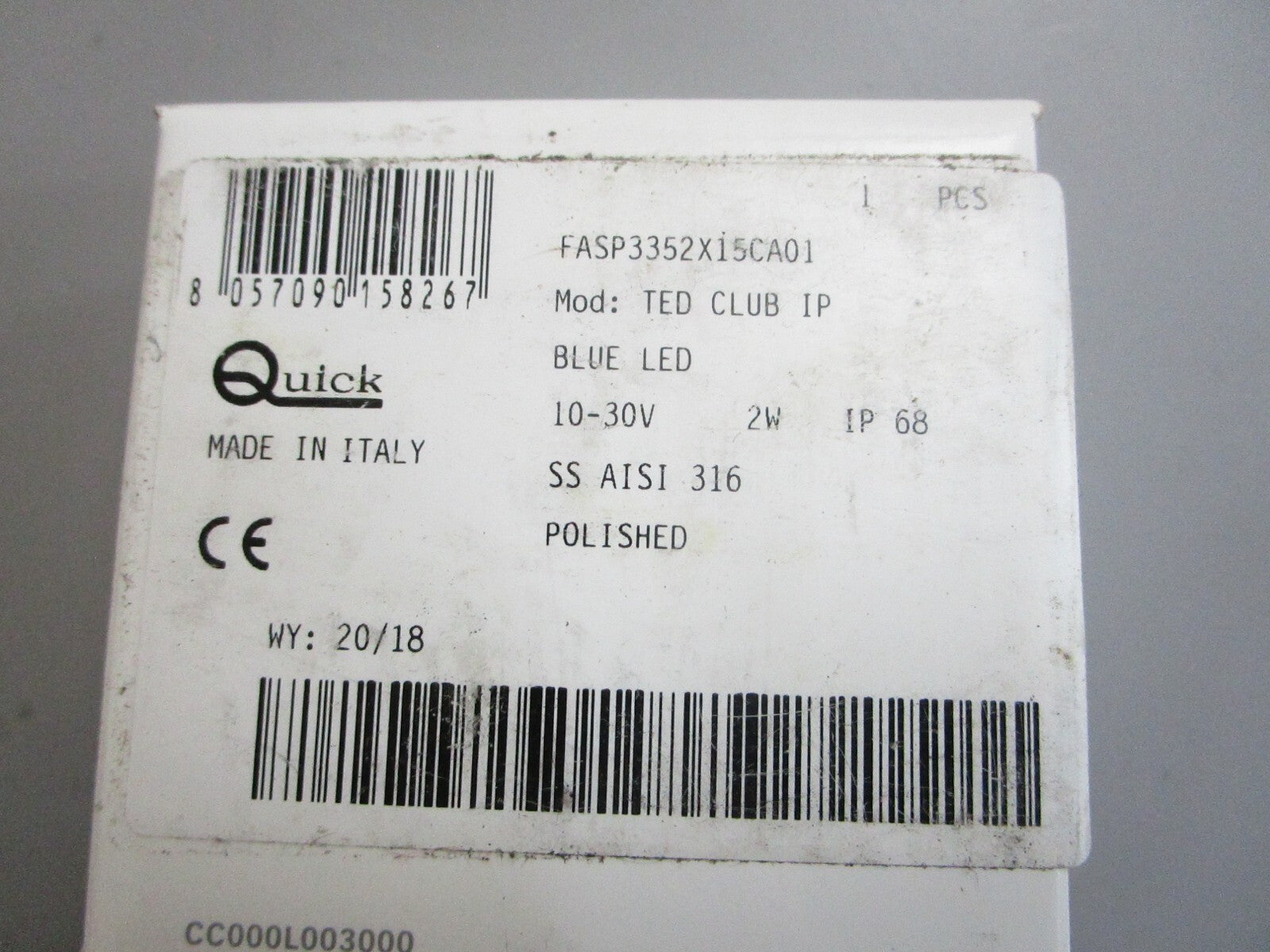 *NEW* 0820 Quick Blue LED Light FASP3352X15CA01