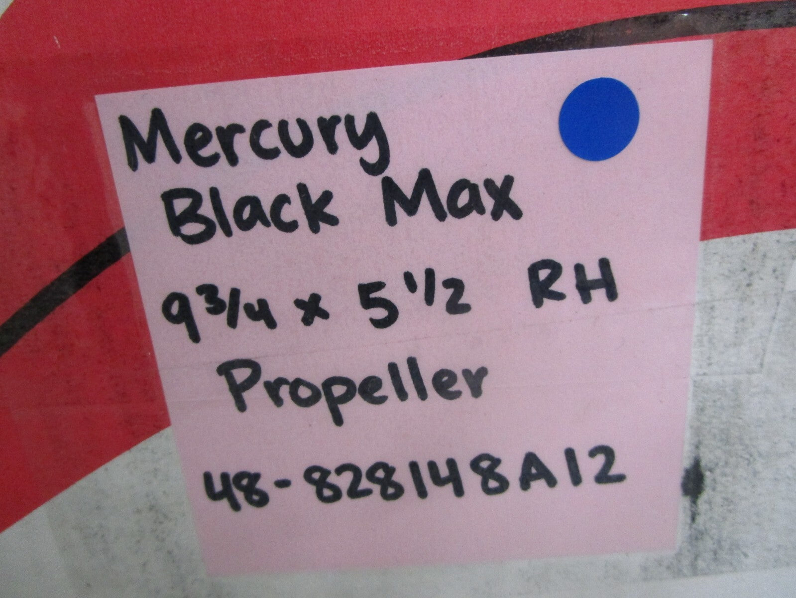 *NEW OEM* 0820 Mercury Black Max 9¾ × 5½ RH Propeller 48-828148A12
