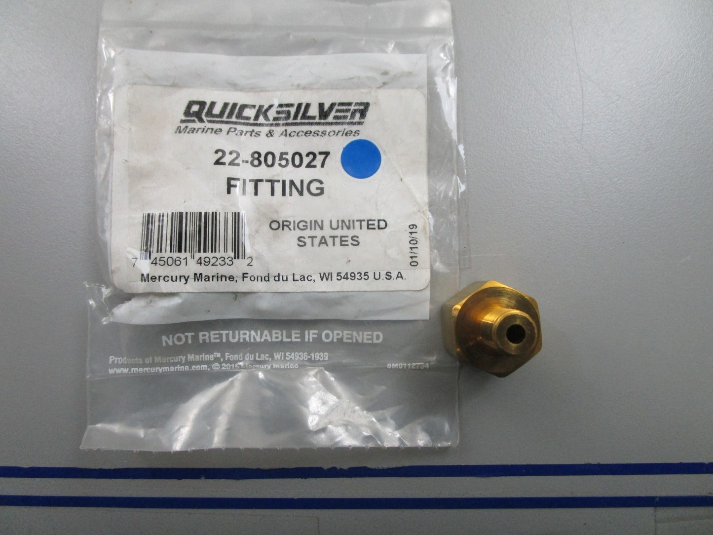 *NEW OEM* 0810 Mercury Quicksilver Fitting 22-805027