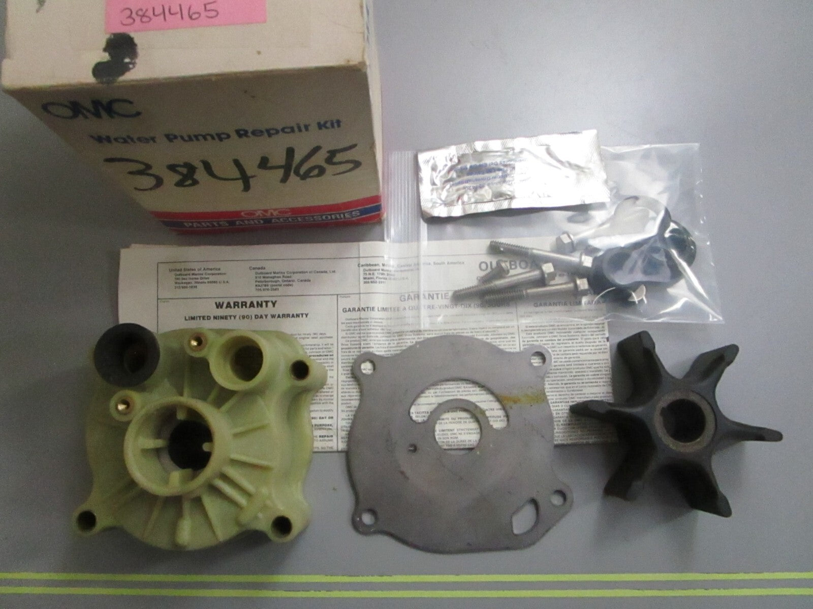 *NEW OEM* 0820 OMC Johnson Evinrude Water Pump Kit 384465 0384465