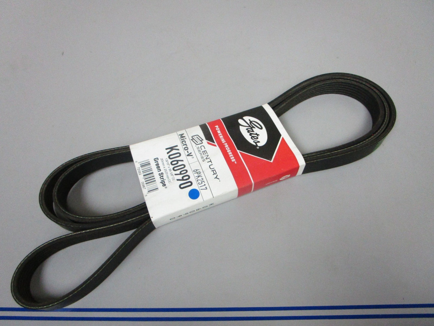 NEW K060990 Gates Micro-V Green Stripe 13/16" x 99 ⅝" Serpentine Belt 0720