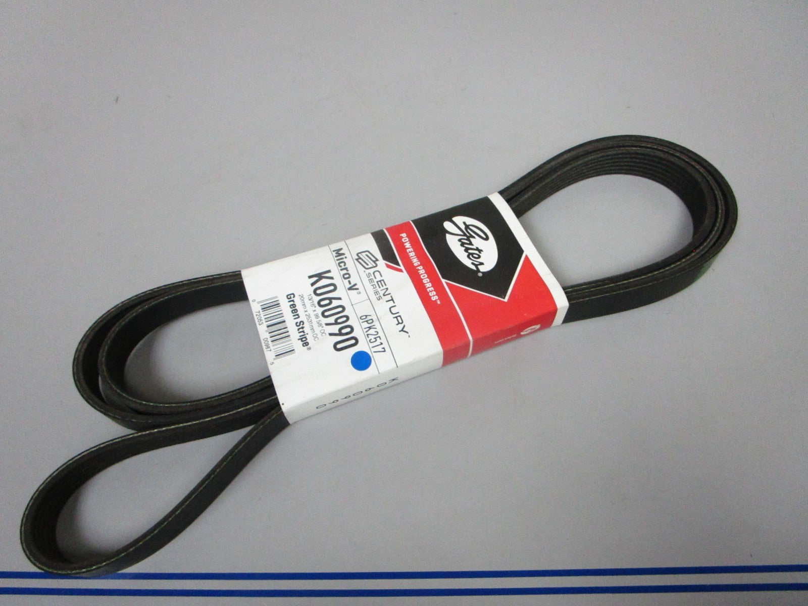 NEW K060990 Gates Micro-V Green Stripe 13/16" x 99 ⅝" Serpentine Belt 0720