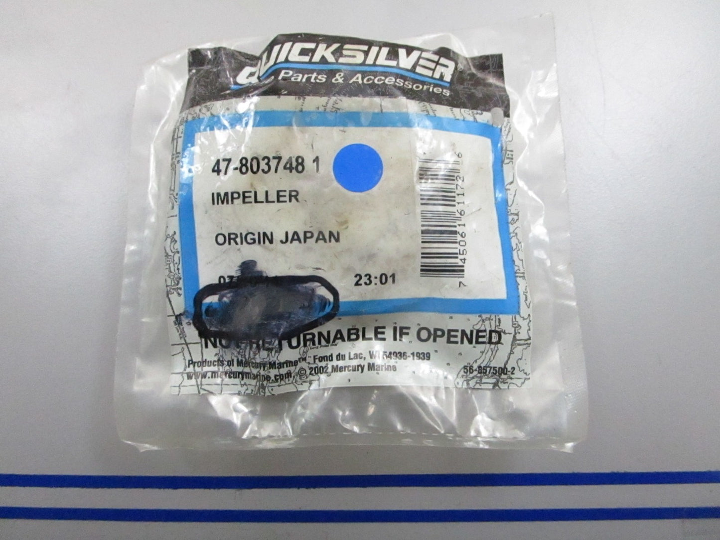 *NEW OEM* 0810 Mercury Quicksilver Impeller 47-803748 1
