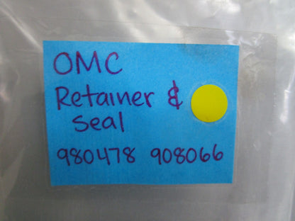 *NEW OEM* 0810 OMC Johnson Evinrude Retainer & Seal 980478 908066