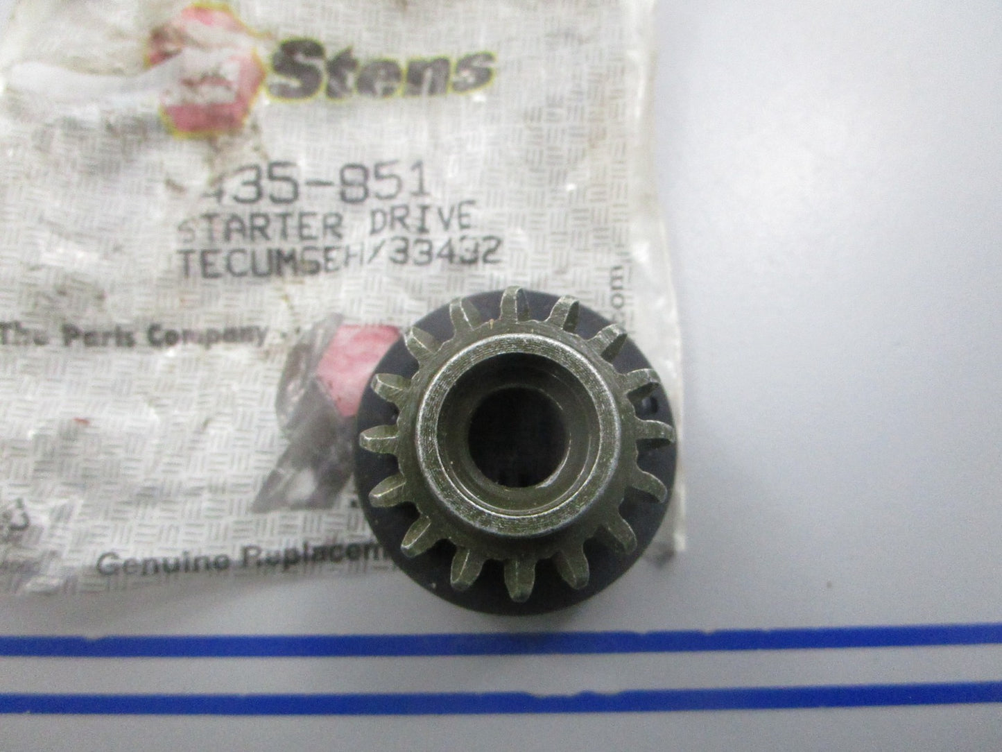 NEW 435-851 Replaces: 33432 Stens Starter Drive 0810