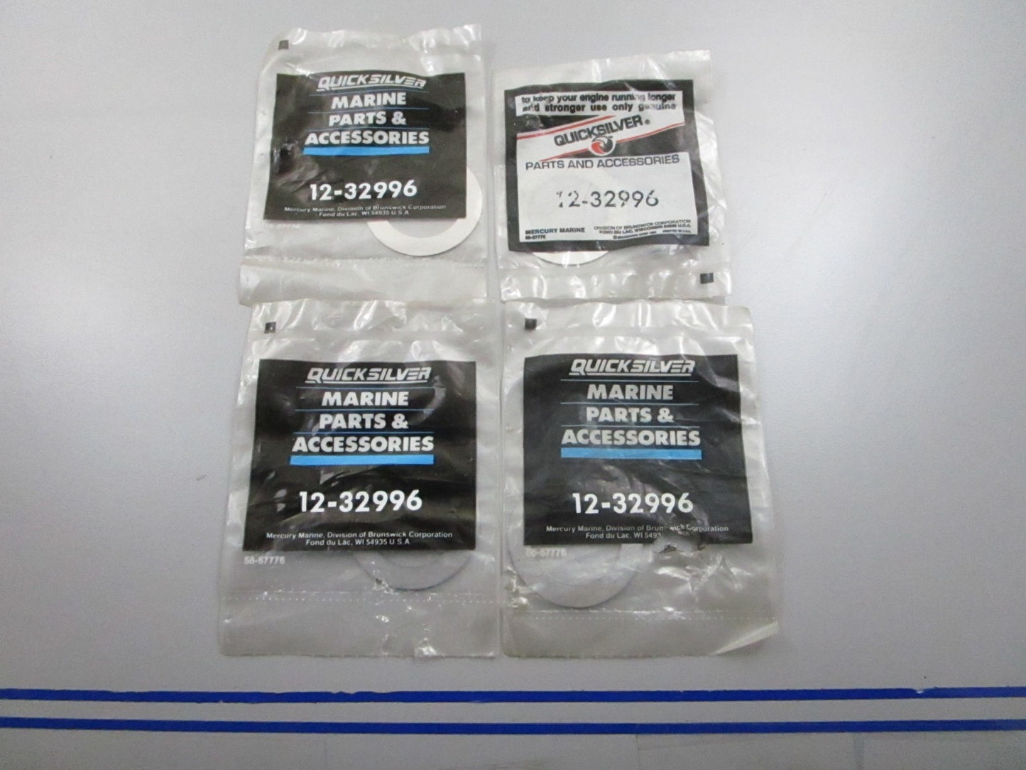 *NEW OEM* (LOT OF 4) 0810 Mercury Quicksilver Washer 12-32996