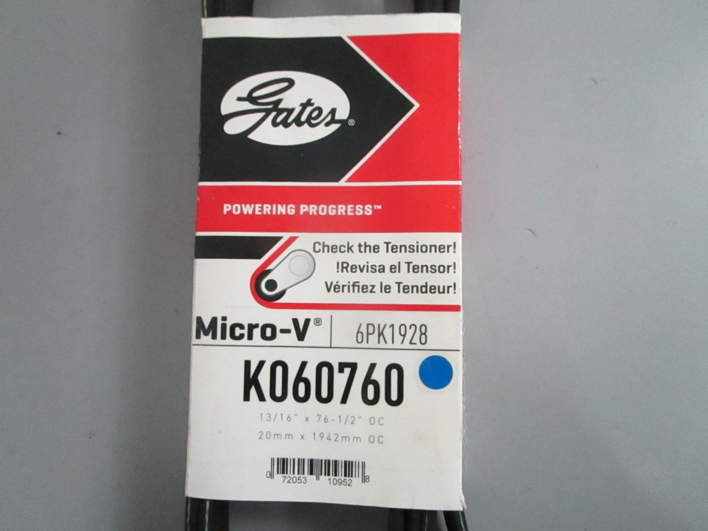 NEW K060760 Gates Micro-V Serpentine Belt 0820