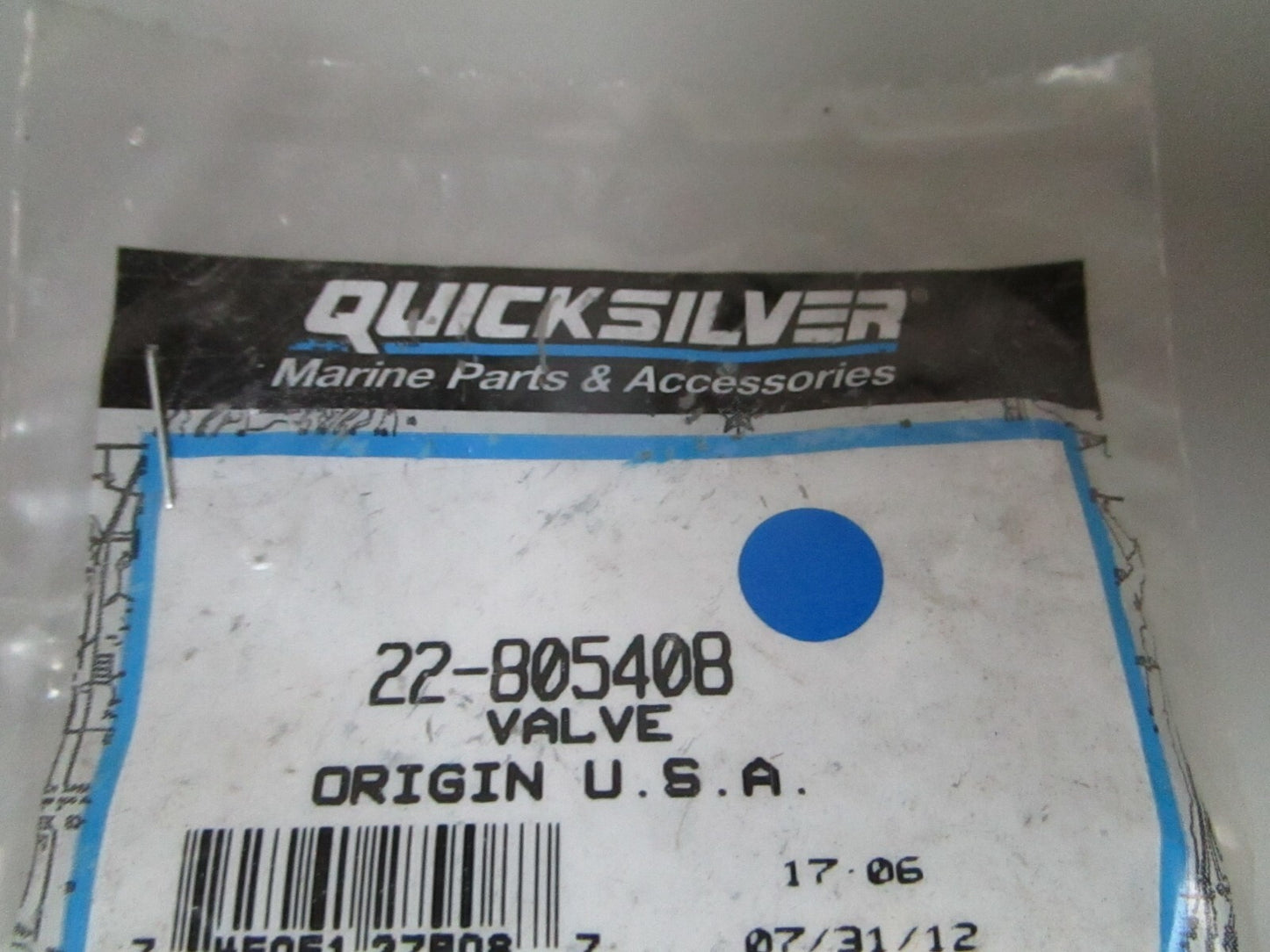*NEW OEM* 0720 Mercury Quicksilver Valve 22-805408