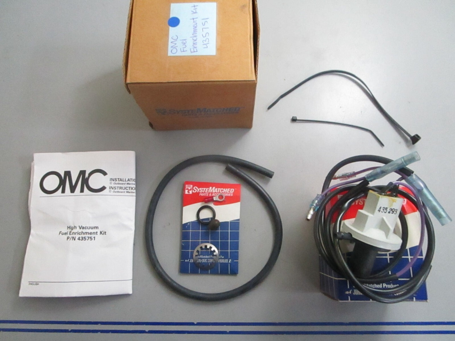 *NEW OEM* 0820 OMC Johnson Evinrude Fuel Enrichment Kit 435751 0435751