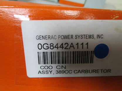 NEW OEM 0G8442A111 Generac 389CC Carburetor Assembly 0720