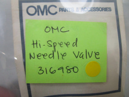 *NEW OEM* 0750 OMC Johnson Evinrude HI SPEED NEEDLE VALVE 316980 0316980