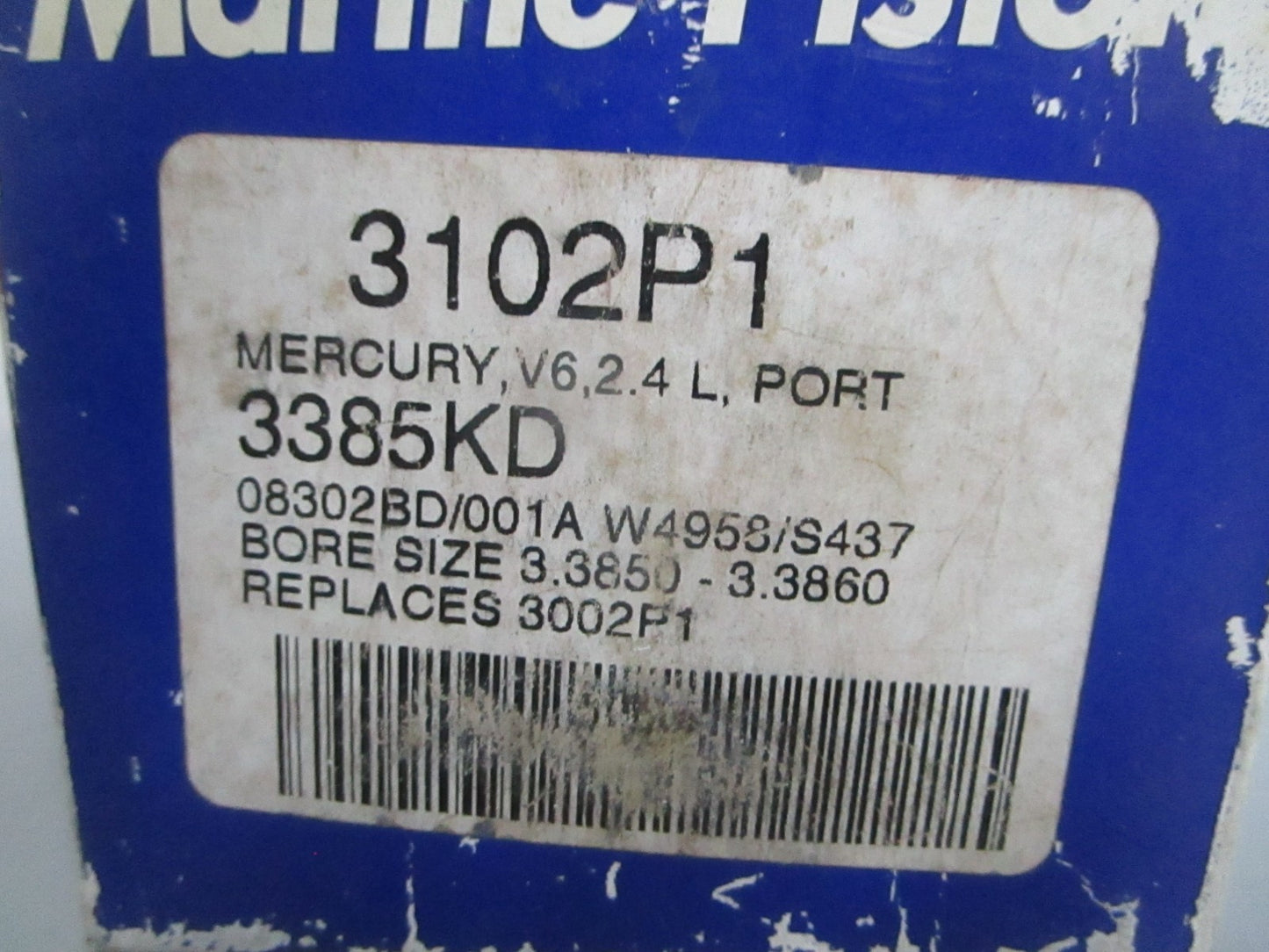 NEW 3102P1 Wiseco Piston Kit Rep: 3002P1 For: Mecury 0820
