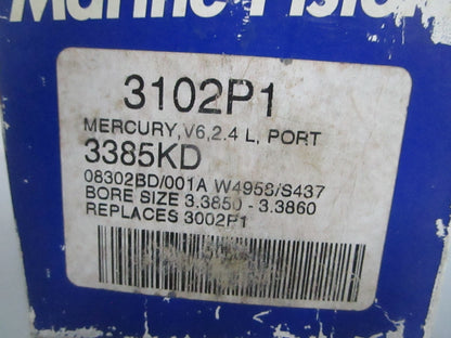 NEW 3102P1 Wiseco Piston Kit Rep: 3002P1 For: Mecury 0820
