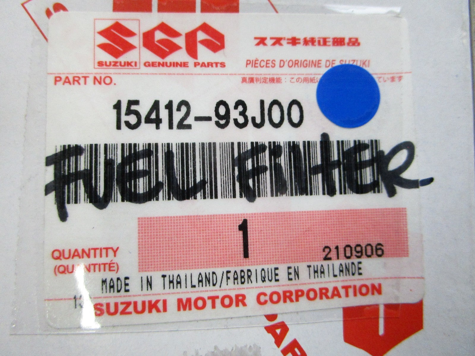 *NEW OEM* 0810 Suzuki Fuel Filter 15412-93J00