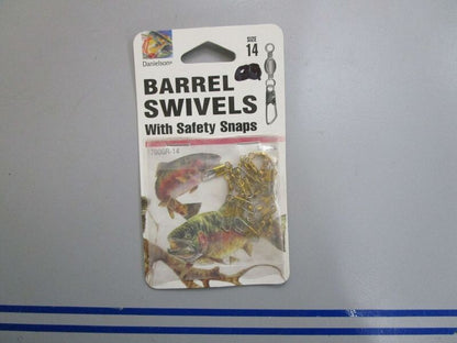 *NEW* 0770 Danielson Size 14 Barrel Swivels W/ Safety Snap 1700GR-12