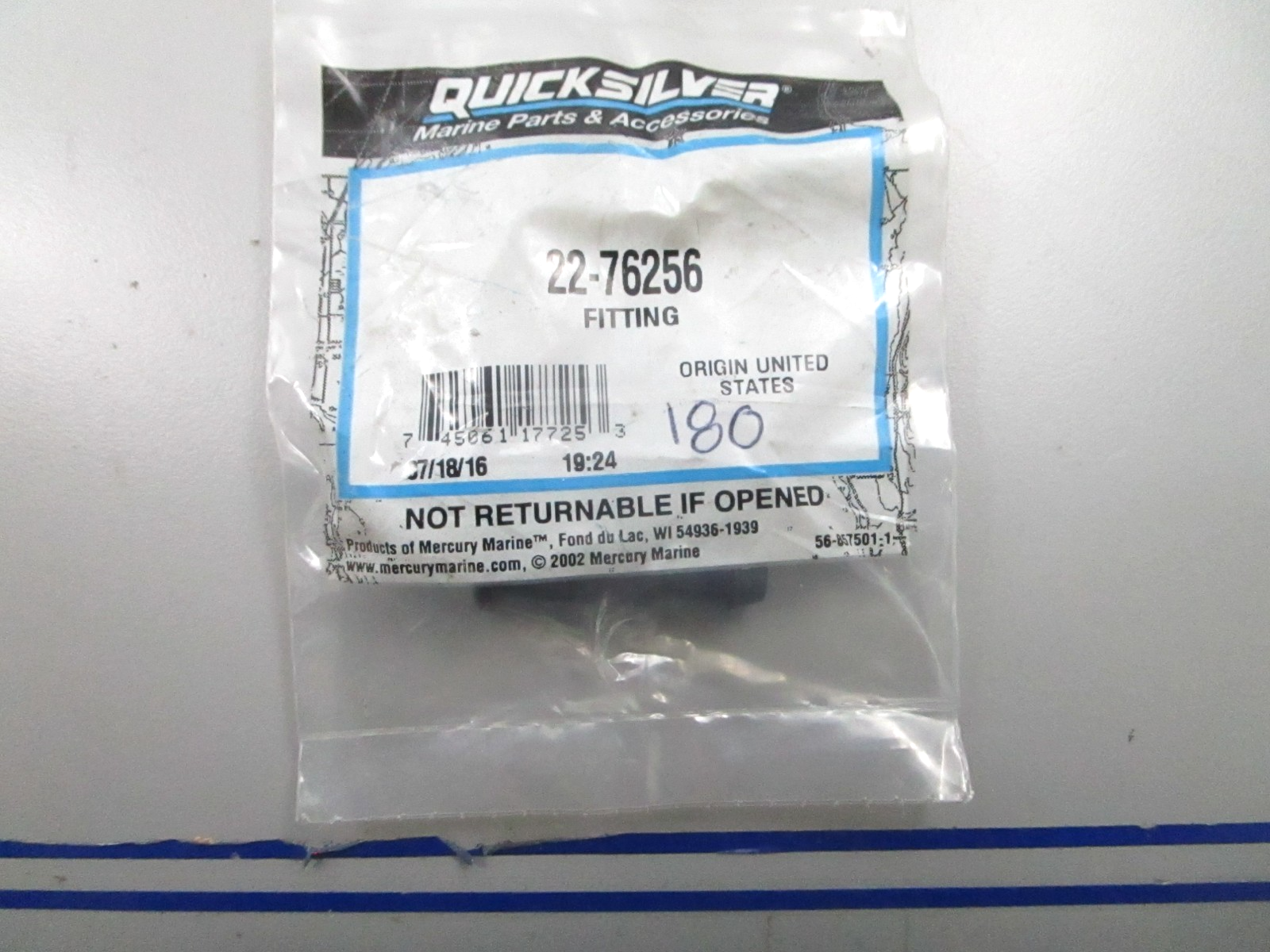 *NEW OEM* 0810 Mercury Quicksilver Fitting 22-76256