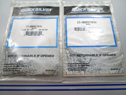 NEW OEM (LOT OF 2) 15-888927039 Mercury Quicksilver Shim 0810