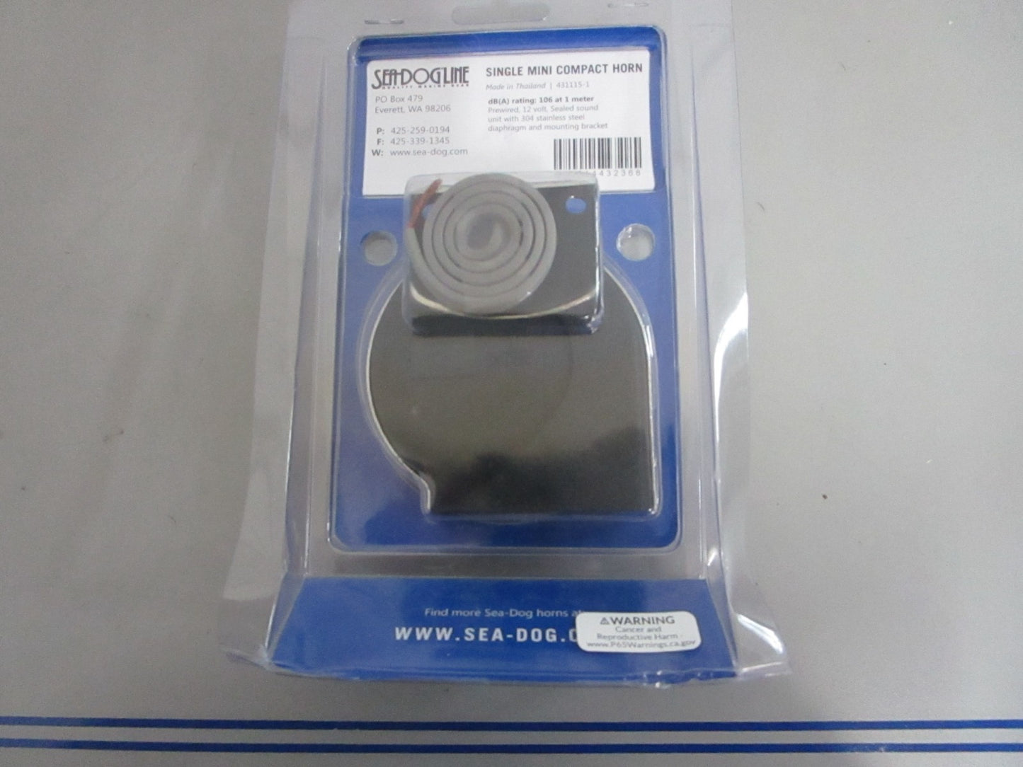*NEW OEM* 0820 SeaDog Single Mini Compact Horn 431115-1