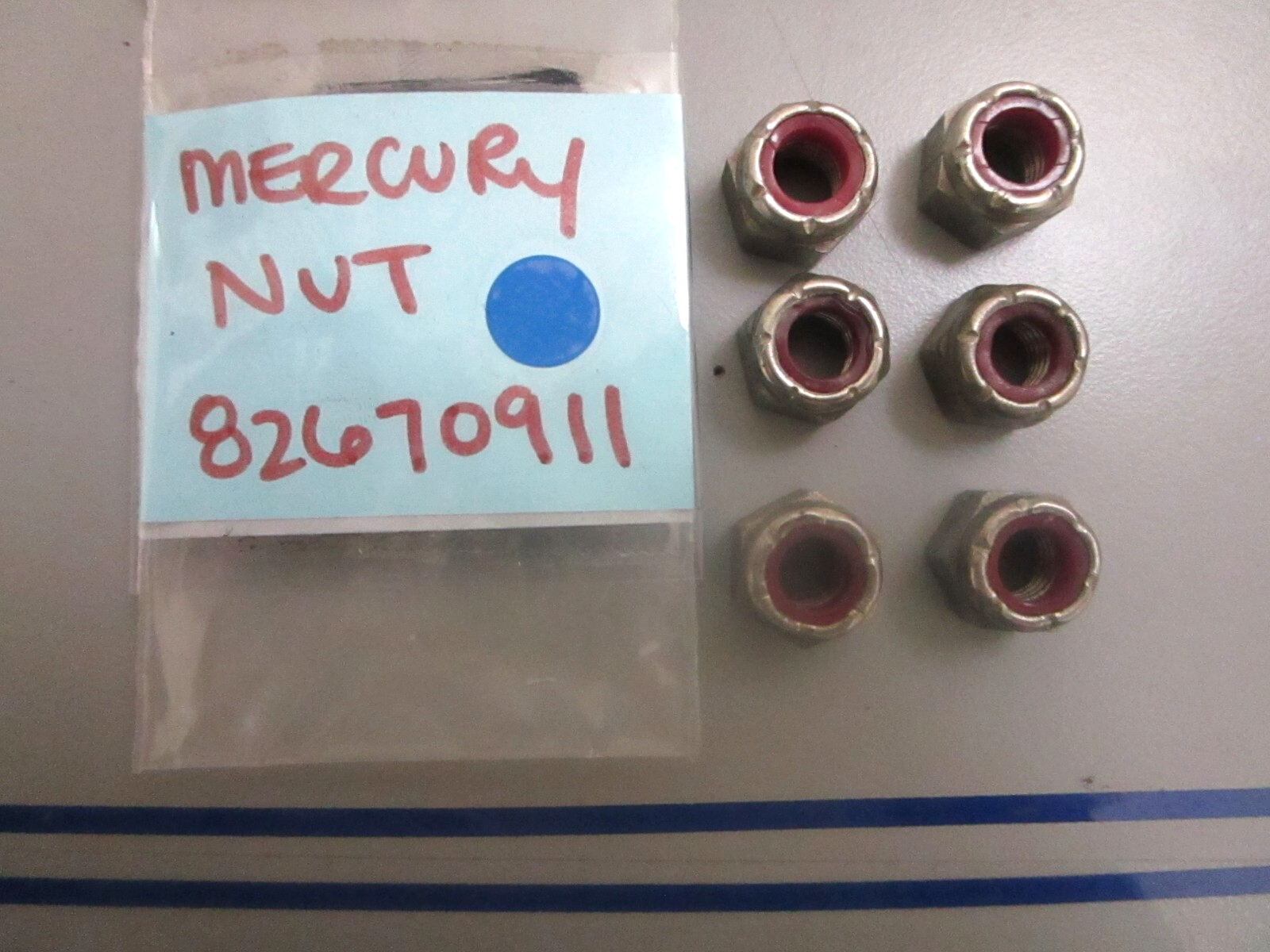 *NEW OEM* (LOT OF 6) 0810 Mercury Quicksilver Nut 82670911