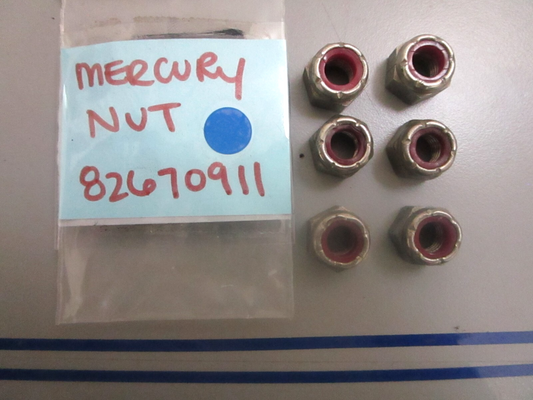 *NEW OEM* (LOT OF 6) 0810 Mercury Quicksilver Nut 82670911