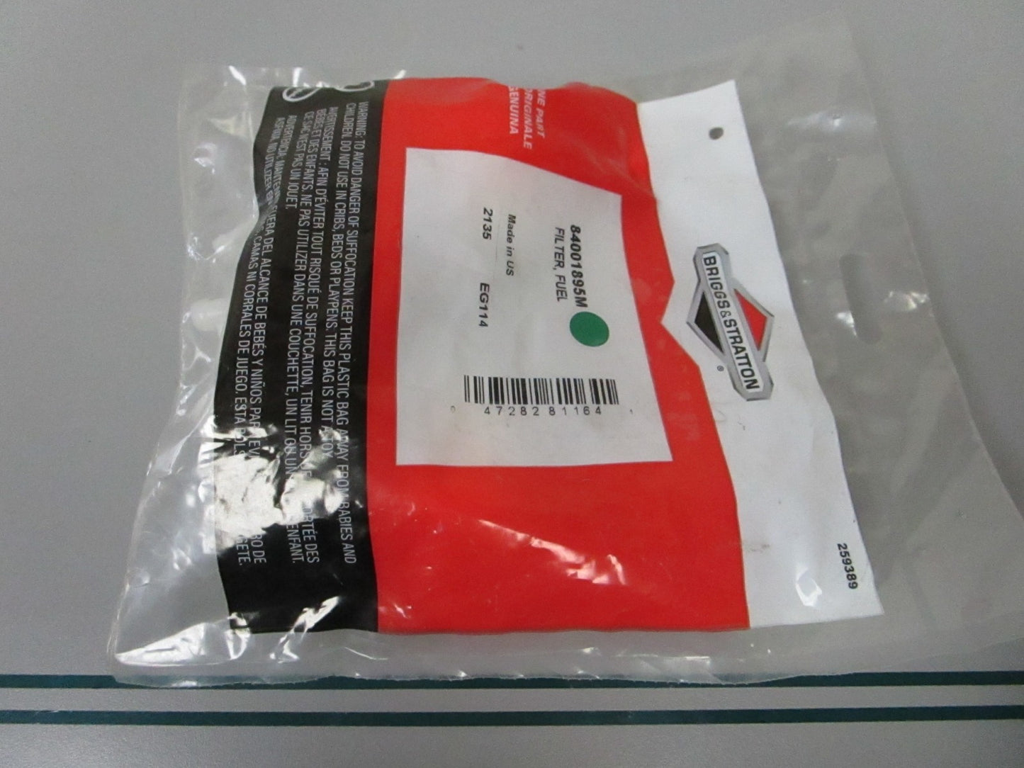 NEW OEM (LOT OF 5) 84001895M Briggs & Stratton Fuel Filter 0810