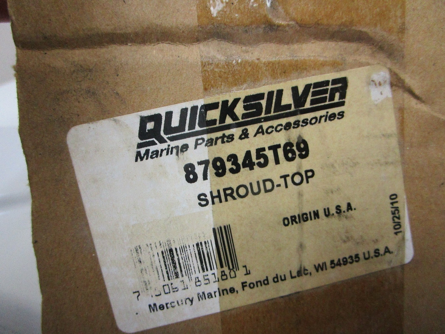*NEW OEM* 0720 Mercury Mercruiser Zeus 3000 Shroud Top Assembly 879345T69