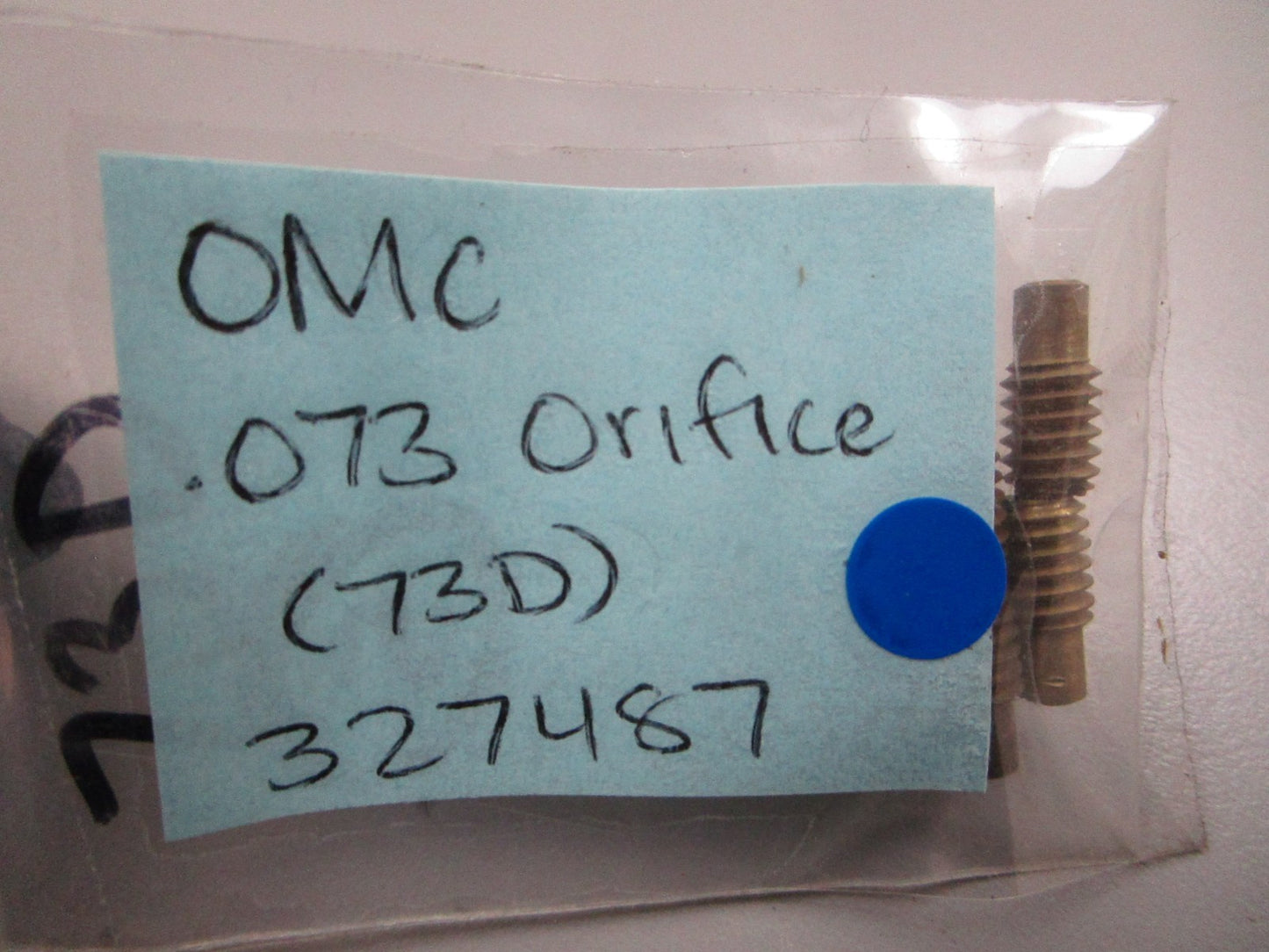 *NEW OEM* 0810 OMC Johnson Evinrude .073 Orifice (73D) 327487 0327487