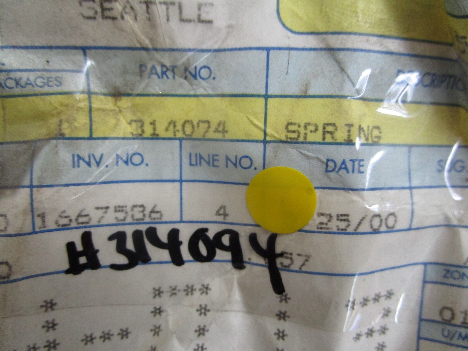 *NEW OEM* 0810 OMC Johnson Evinrude Spring 314074 0314074