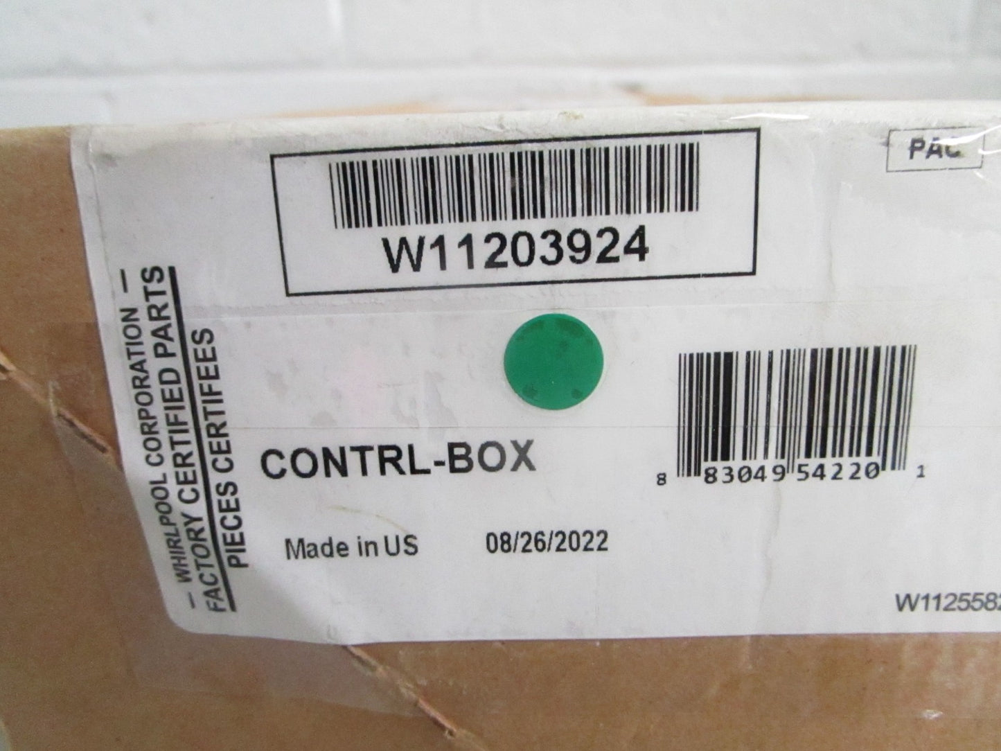 NEW OEM W11203924 Whirlpool Control Box 0820