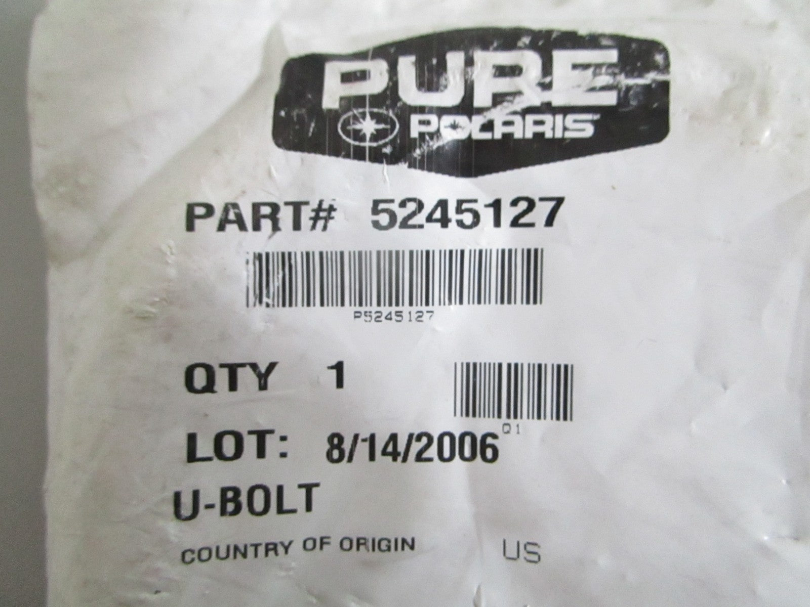 Polaris NEW OEM U-Bolt 5245127 Ranger 500 700 6X6 425 TM UTV NOS Genuine 0820