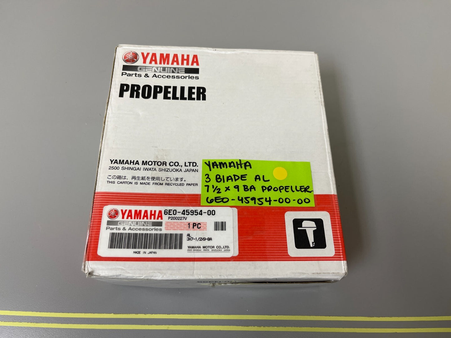 *NEW OEM* 0720 Yamaha 3 Blade Aluminum 7½  x 9 BA Propeller 6E0-45954-00-00