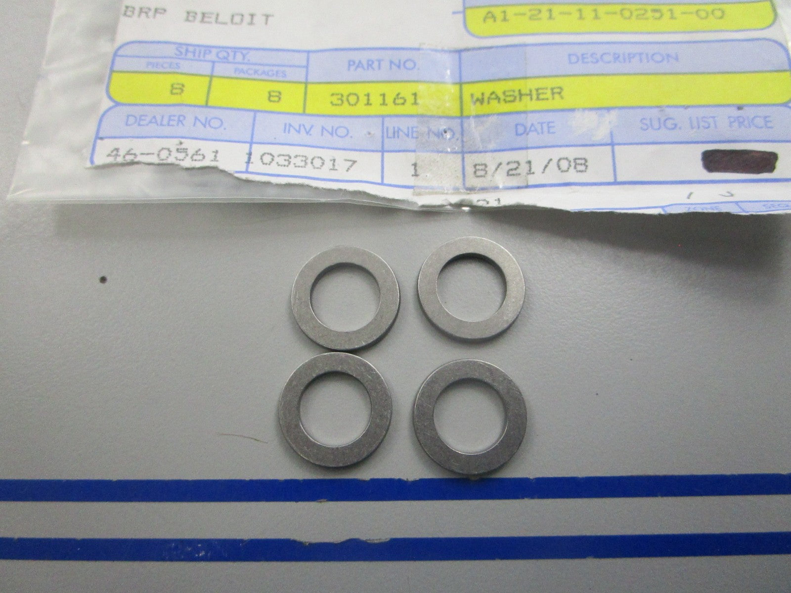 NEW OEM (LOT OF 4) 301161 0301161 OMC Johnson Evinrude Washer 0810