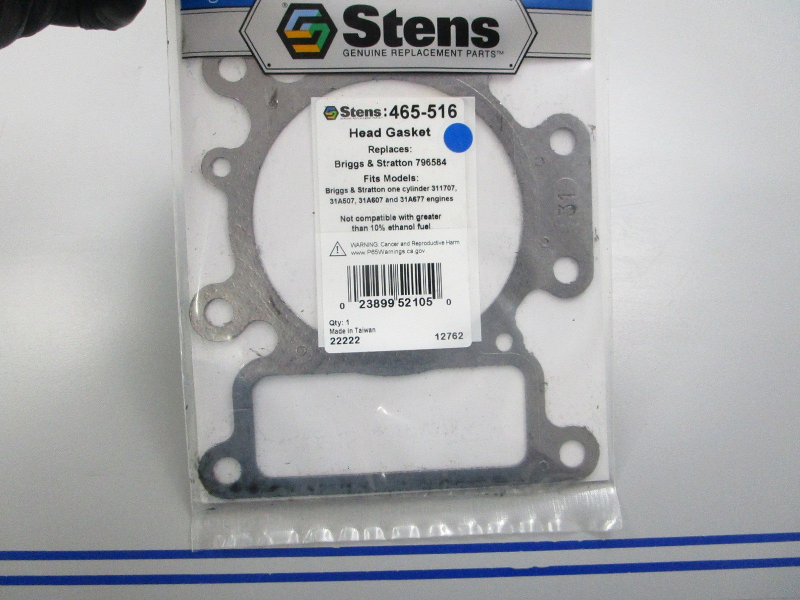 NEW 465-516 Replaces: Briggs & Stratton 796584 Stens Head Gasket 0810