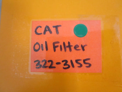 CAT NEW OEM Engine Oil Filter Element 322-3155 Excavator 312-330 NOS Part 0820
