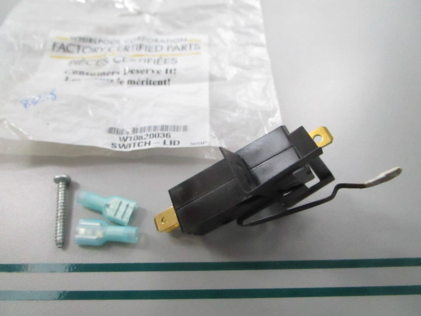 NEW OEM W10820036 Whirlpool Lid Switch 0810